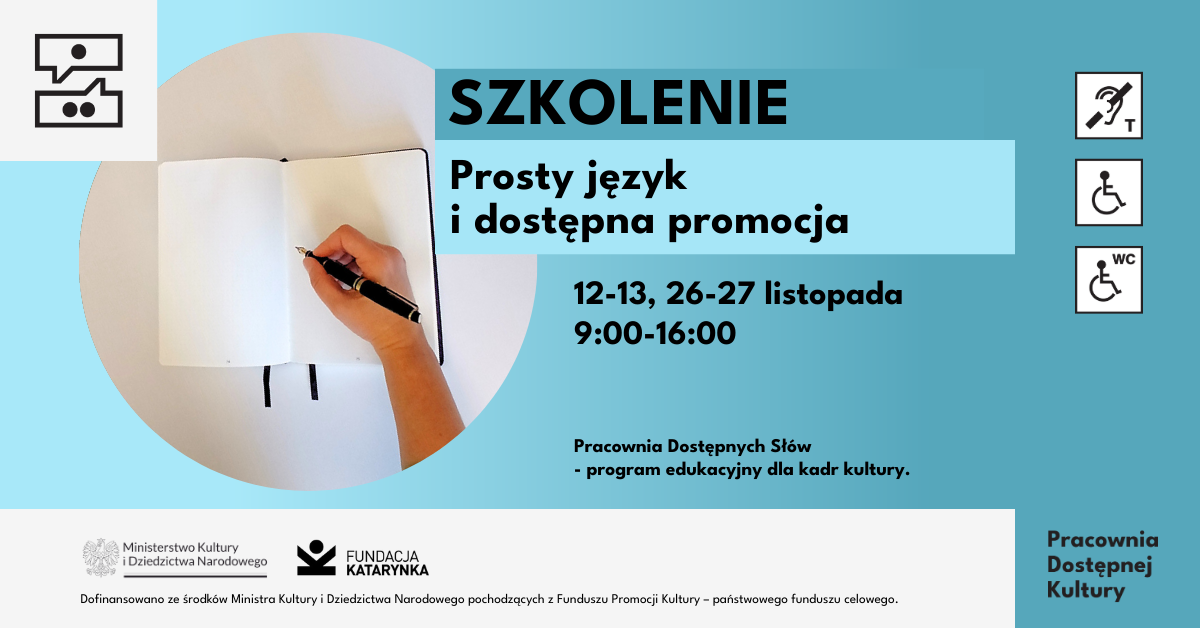 infografika szkolenia z języka prostego.